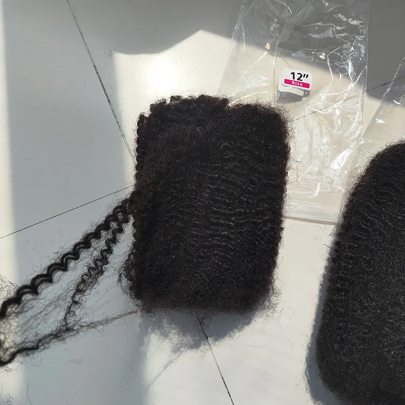 10-18 بوصة 4C الأفرو غريب مجعد الشعر الكروشيه البشري 30 جرام/50 جرام المنغولية ريمي شعر مستعار بشري Loc إصلاح التقلبات/الضفائر