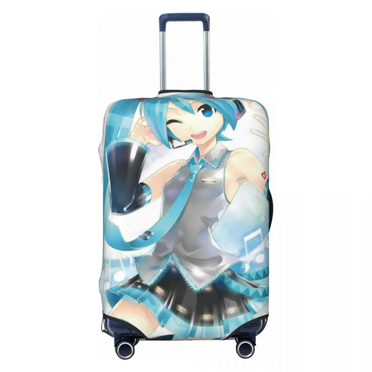 カスタム初音ミク-vocaloid-ロックアニメ荷物カバーかわいいスーツケースプロテクターカバー-18-32-インチに適しています