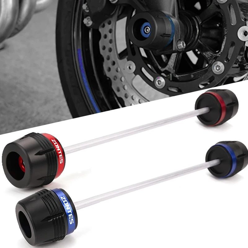 For Zontes Shengshi 350 350E 350M 2023 2024 Motorcycle Accessories Front Spindle Bobbins Axle Wheel Fork Sliders Crash Protector