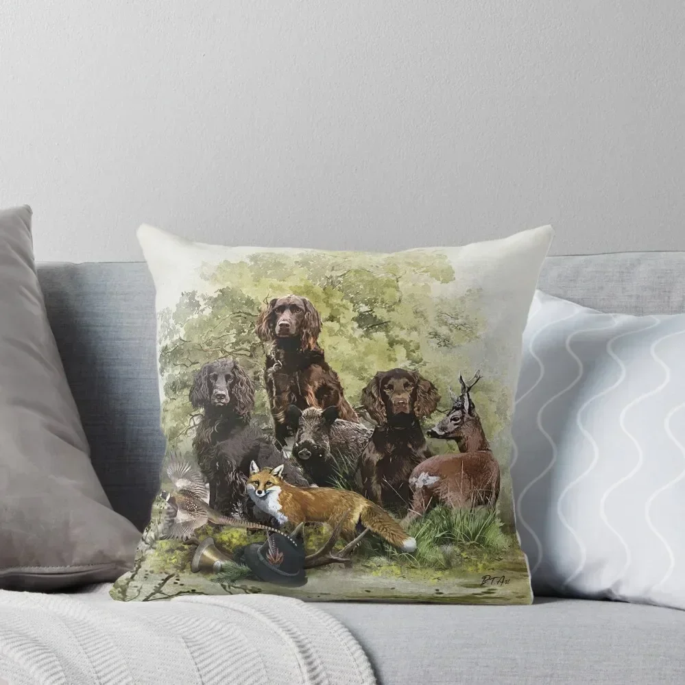 German Spaniels ( Deutscher Wachtelhund ) Throw Pillow Custom Cushion luxury decor pillow