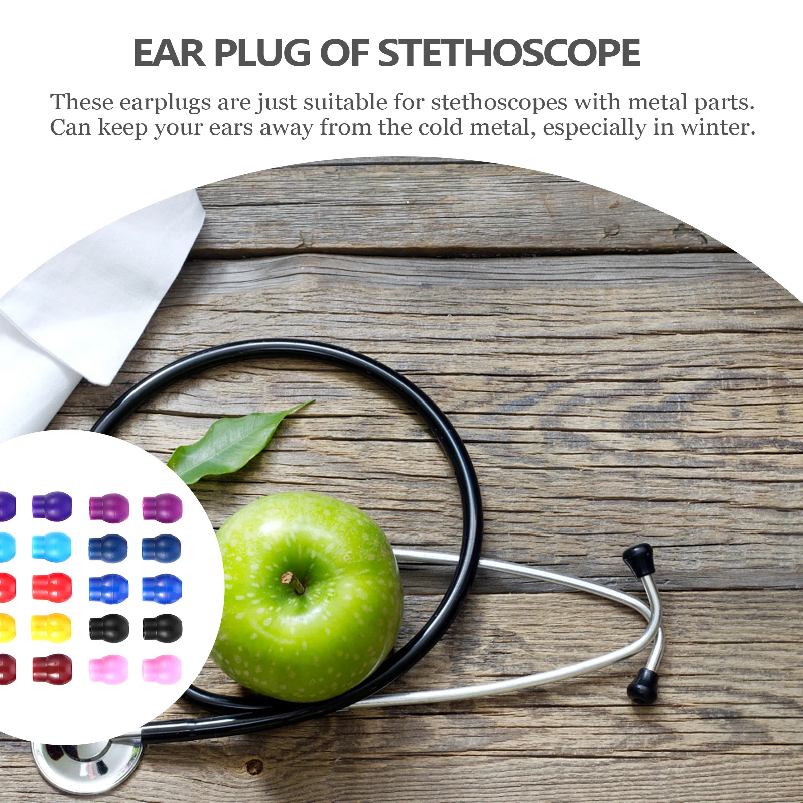12Pairs Stethoscope Ear Tips Replacement Premium PVC Medical Ear Pieces for Noise Isolation Universal Fit Comfortable
