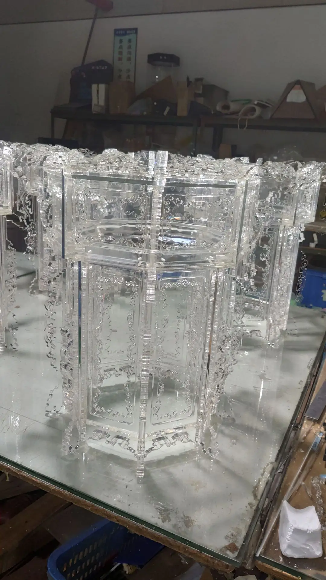 Customized acrylic antique transparent lanterns, prop display, ornaments, pendants outdoor display lantern fair, lighting