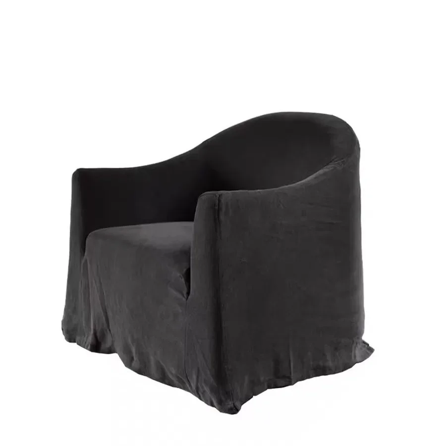 

Washed linen fabric linen single seat fully dismantled and washed white bed and breakfast furniture