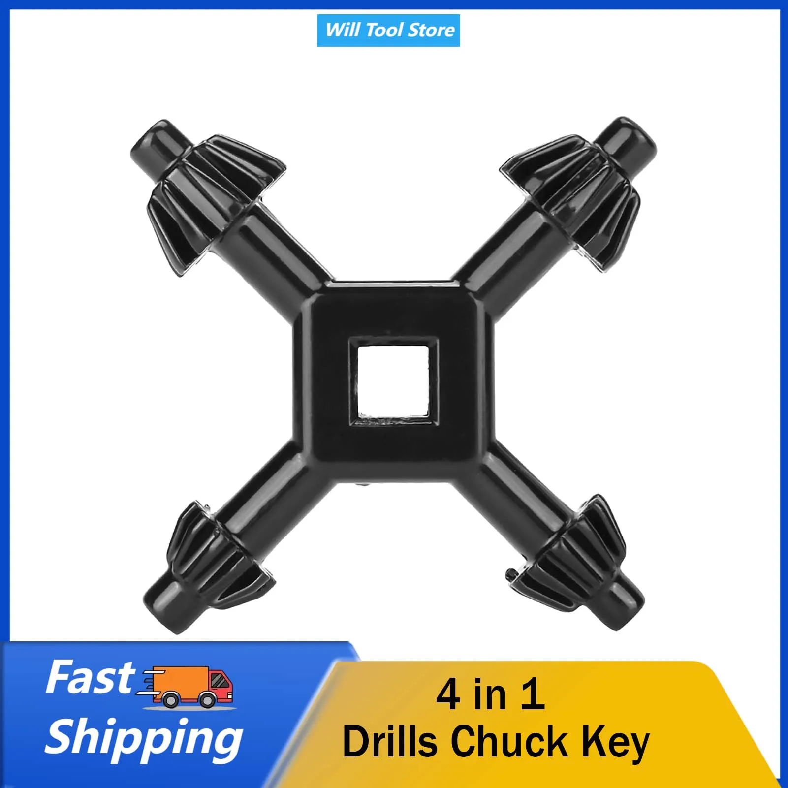 4 in 1 multifunktion ale Stahl bohrer Chuck Key Fit Handbohr werkzeug 4 in 1 Chuck Key Fit Handheld 4 in 1 Bohrer Chuck Key