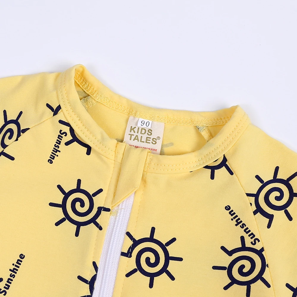 Kids Tales 2026 Sommer Neugeborenen Baby Strampler Vollflächiger Druck Kurzarm Baumwolle Einteiler Kleidung Säugling Schlafanzug Kleinkind Overall Kostüm – Detail 4