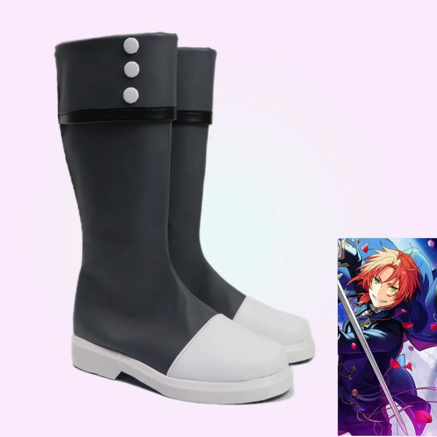 

Tsukinaga Leo Sena Izumi Cosplay Shoes Sakuma Ritsu PU Boots for Halloween Carnival Party