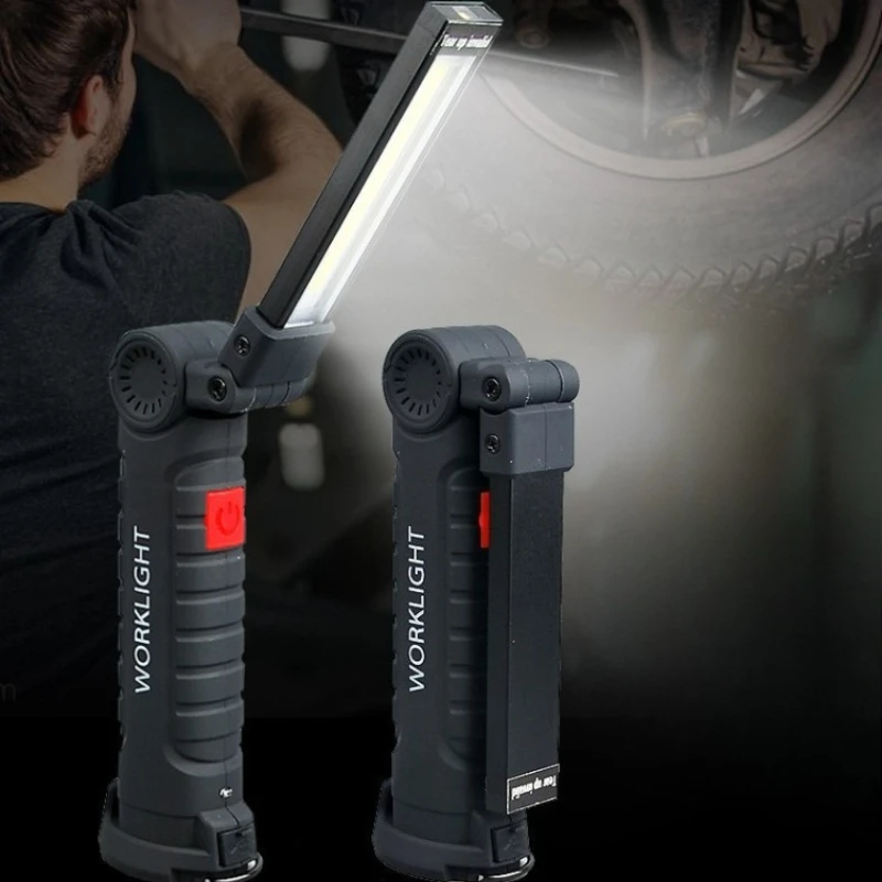 ハンドヘルドワークライト充電式-led-折りたたみ懐中電灯磁気検査ライト-5-モード調光屋外キャンプ緊急ランプ
