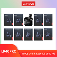 10PCS Lenovo LP40 Pro 100% Original lp40pro Earphones Wireless Bluetooth 5.1 Headphones TWS Sport Noise Reduction Touch Control