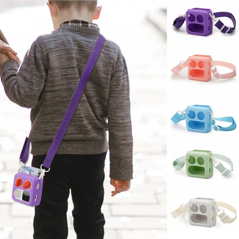 

Anti Drop with Shoulder Strap Carrying Organizer Bag Shockproof Silicone Protective Case Anti-lost Waterproof for Yoto Mini 2024