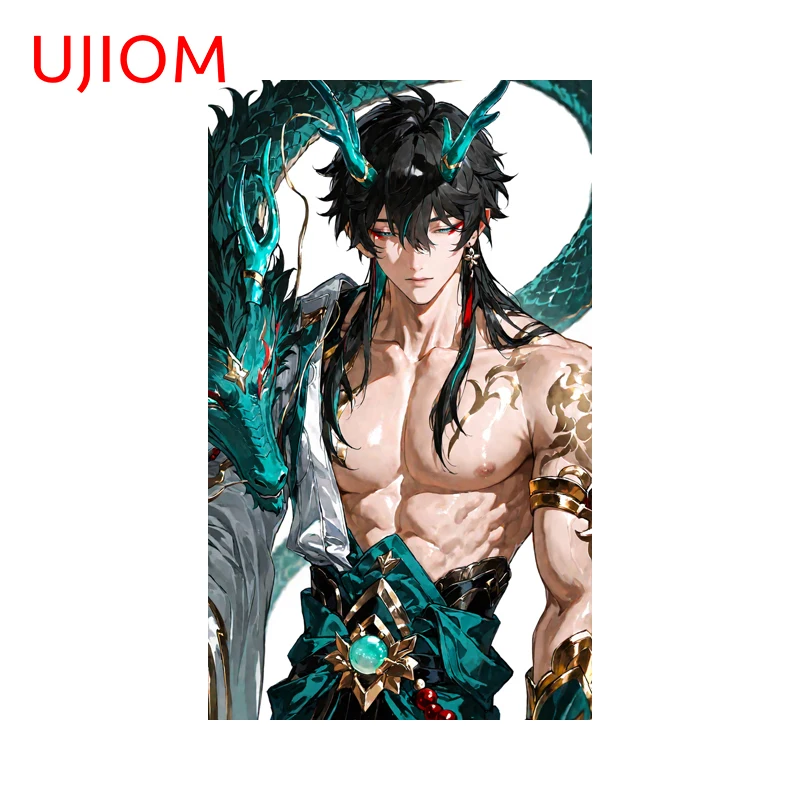 UJIOM Honkai Star Rail Danheng handsome Wall Sticker attractive muscle man anime Decals super fashionable living room Murals