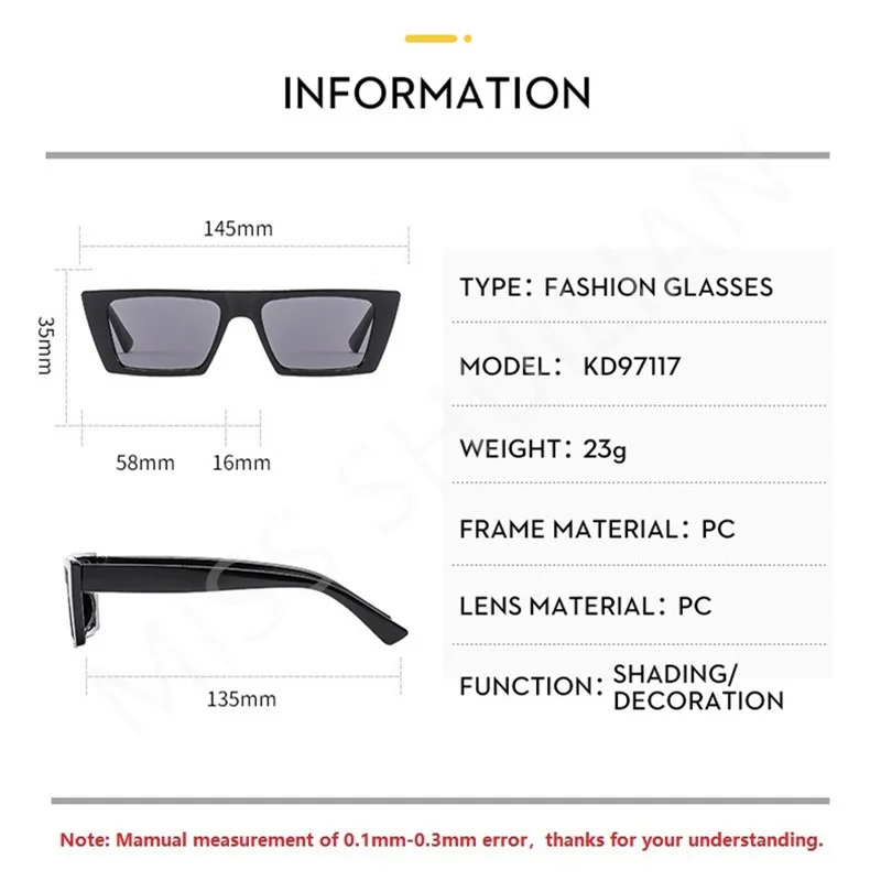 Fashion Rectangle Sunglasses for Women Eyeglasses Unique Stripes Tea Eyewear Female Shades Glasses UV400 Protection Lentes De