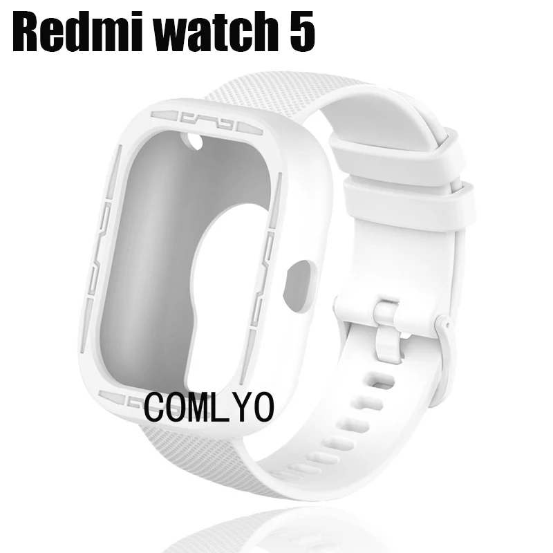

Для Redmi watch 5, чехол с ремешком, защитный чехол для умных часов, силиконовый спортивный ремешок, защитный чехол