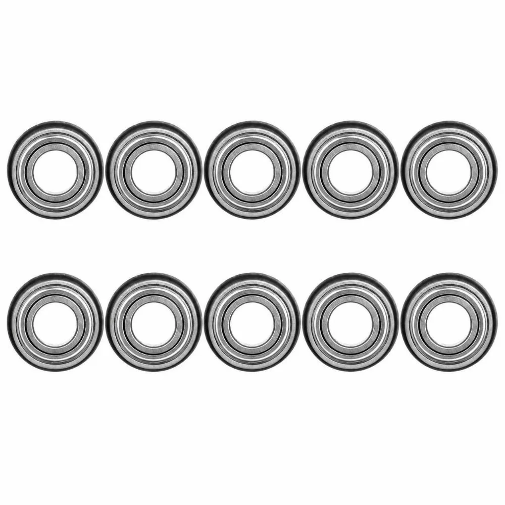 10 Pcs Durable F688-ZZ Flanged Ball Bearings Double Shielded Portable Deep Groove Metal Assemblies Wheel Replacement