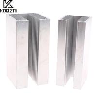 1PCS   40*40*100mm/50*50*100mm U-slot Triode High Power Aluminum Alloy Heatsink Heat Sink CPU Power Radiator