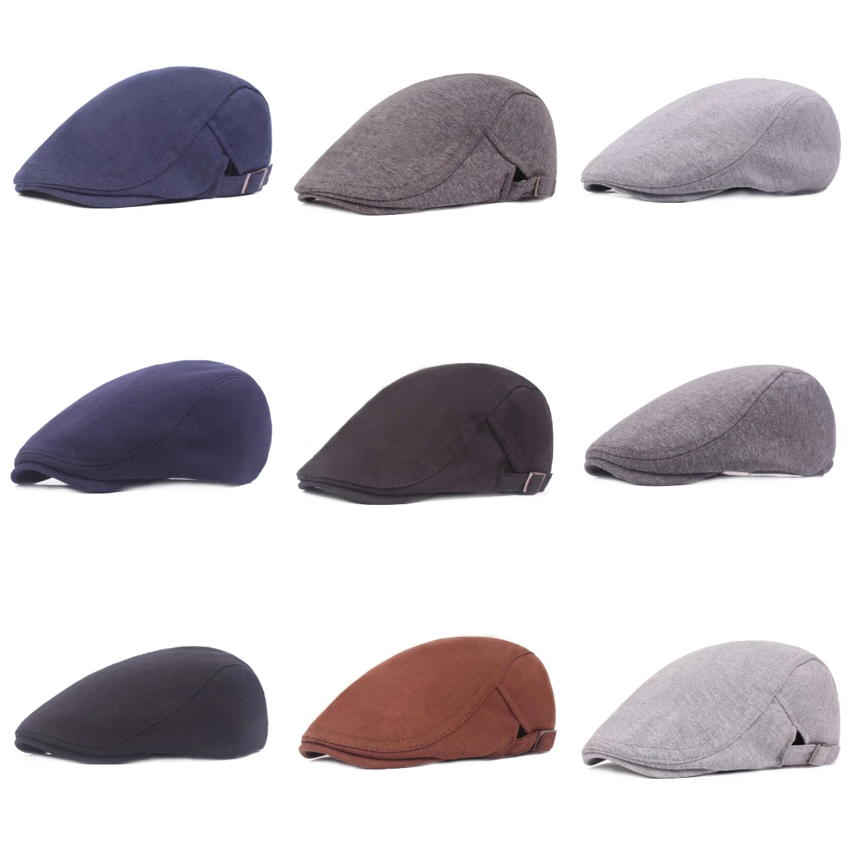 

Trend Versatile Soft Breathable Peaked Cap Solid Color Forward Hat Spring Autumn Simple Casual Art Retro Beret Unisex Fashion