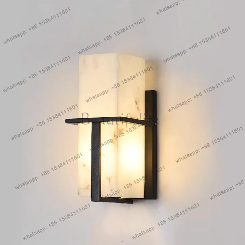 Cross-border modern minimalist terrace imitation marble courtyard strip luminous object