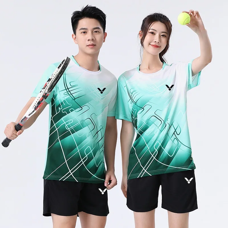 

VICTOR Victory Badminton Clothing Table Tennis And Tennis Sports Quick-drying Shirt Suit For Men And Women Brand Team Uniform