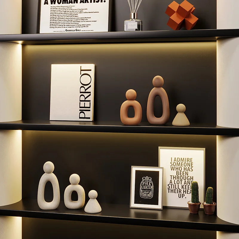

A Set of Home Sculptures, Modern Style Home Decor, Hollow Sculptures, Nordic Living Room Decor, Bedroom Decor, Gifts