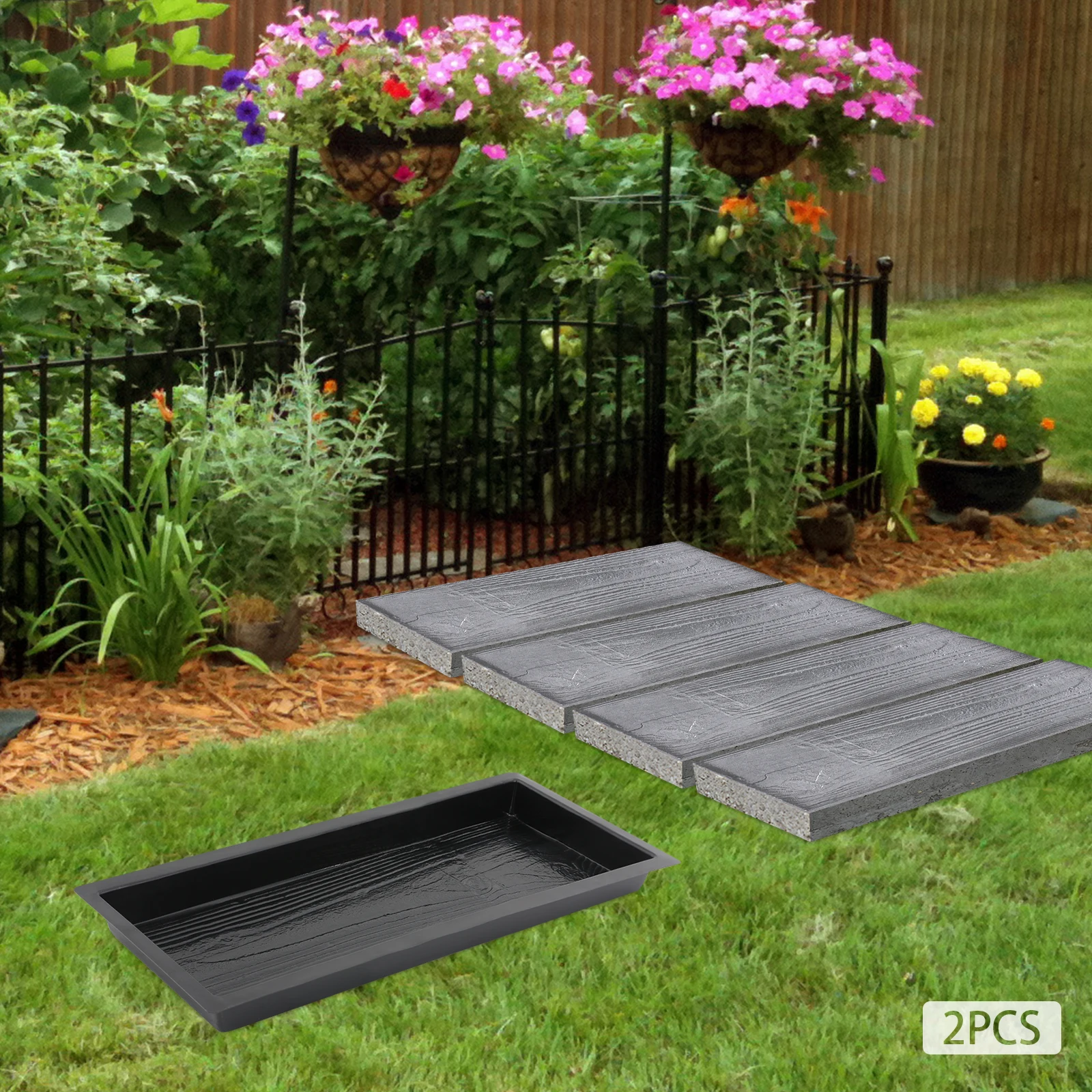 2 Pack Paver Molds, DIY Stepping Stone Molds Concrete Cement Mold Garden Pavers for Garden Walkway, Concrete Walkway Molds