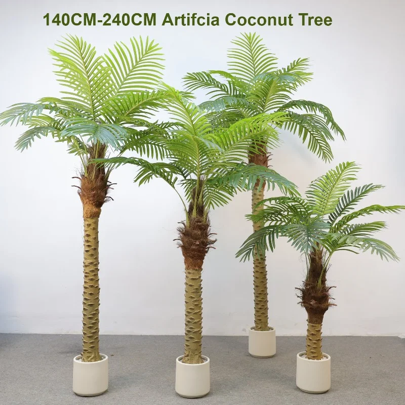 

Simulation-Coconut Tree Multi Style Nordic Large Simulation Green Plant Coconut Tree 140cm-240cm Family Garden Bonsai Decoration