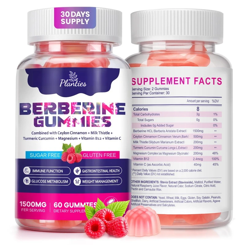 

Бербериновые жевательные конфеты, HCL, содержащие цейлонской корицей, магниевый цитрат, добавки для расторопши для взрослых и детей.