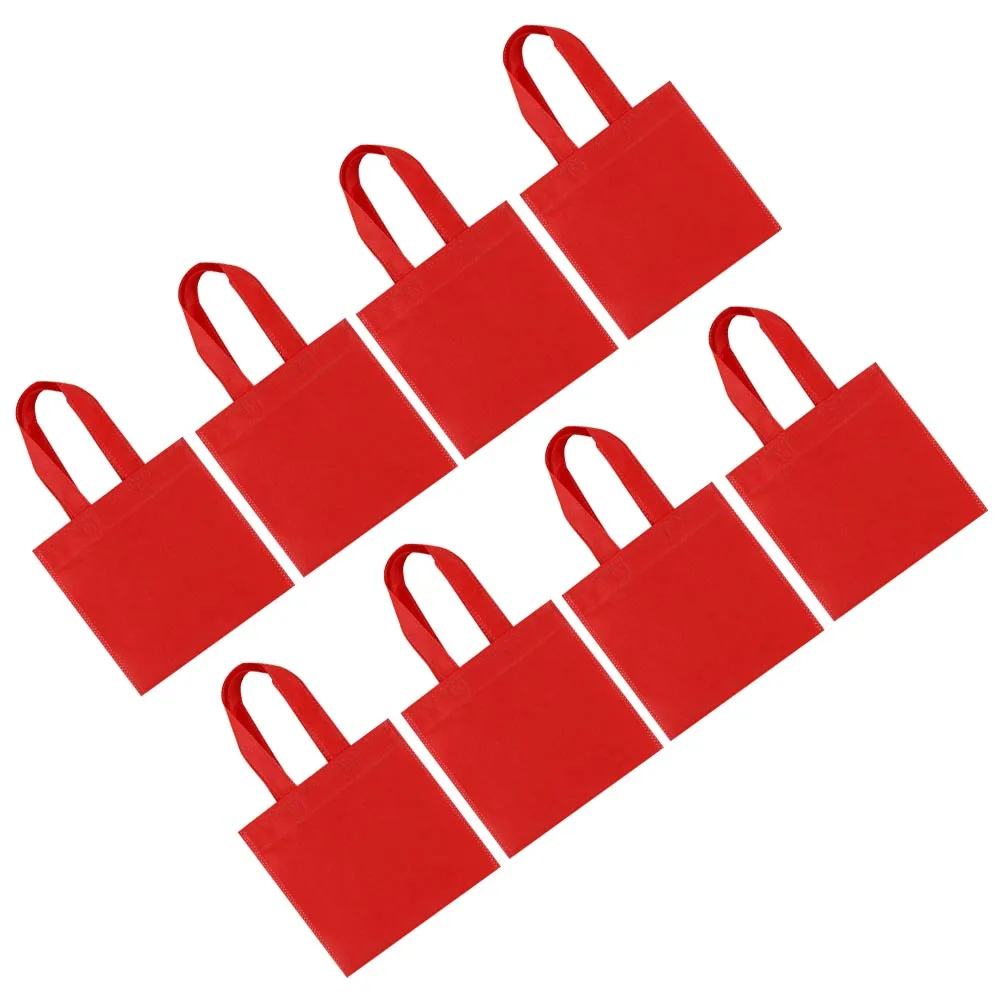 

12pcs Nonwoven Reusable Tote Foldable Shopping Storage Foldable Shopping Bags Eco Grocery Event Gift Packaging Bags