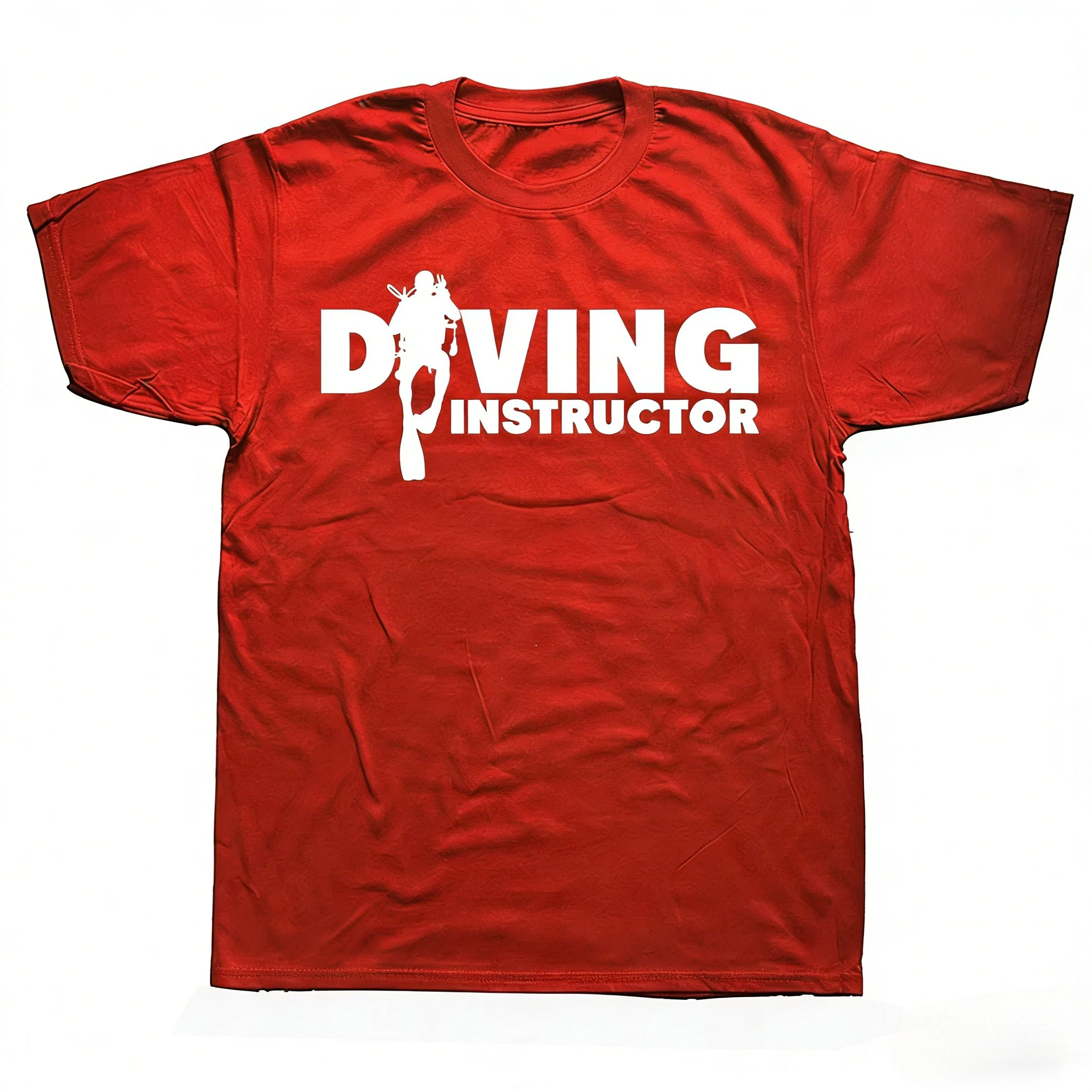 Funny Diving Instructor Essential Graphic T-shirts Men Women's Fashion Casual Tshirt 100% Cotton Loose Oversized T Shirt
