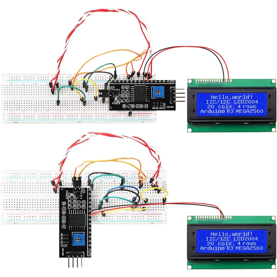 LCD2004 2004 moduł LCD niebieski/zielony/biały ekran 20X4 znakowy wyświetlacz LCD IIC I2C moduł adaptera interfejsu szeregowego dla Arduino