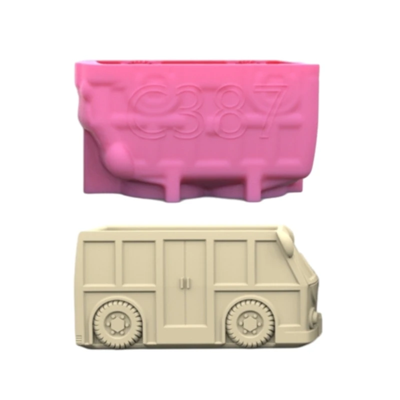 

Y1UB Small Motorcar Concrete Silicone Mold Succulent Flowerpot Cement Plaster Molds