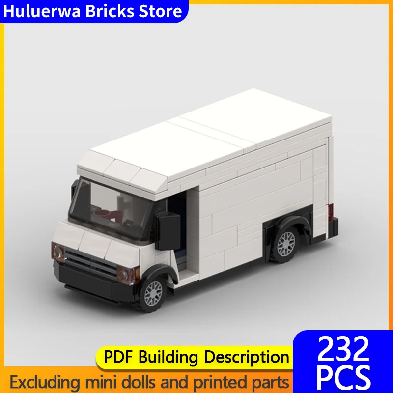 

Модель городской автомобиль MOC, строительные кирпичи, почтовый транспортный автомобиль, модульная технология, детские праздничные подарки, сборные игрушки, костюм