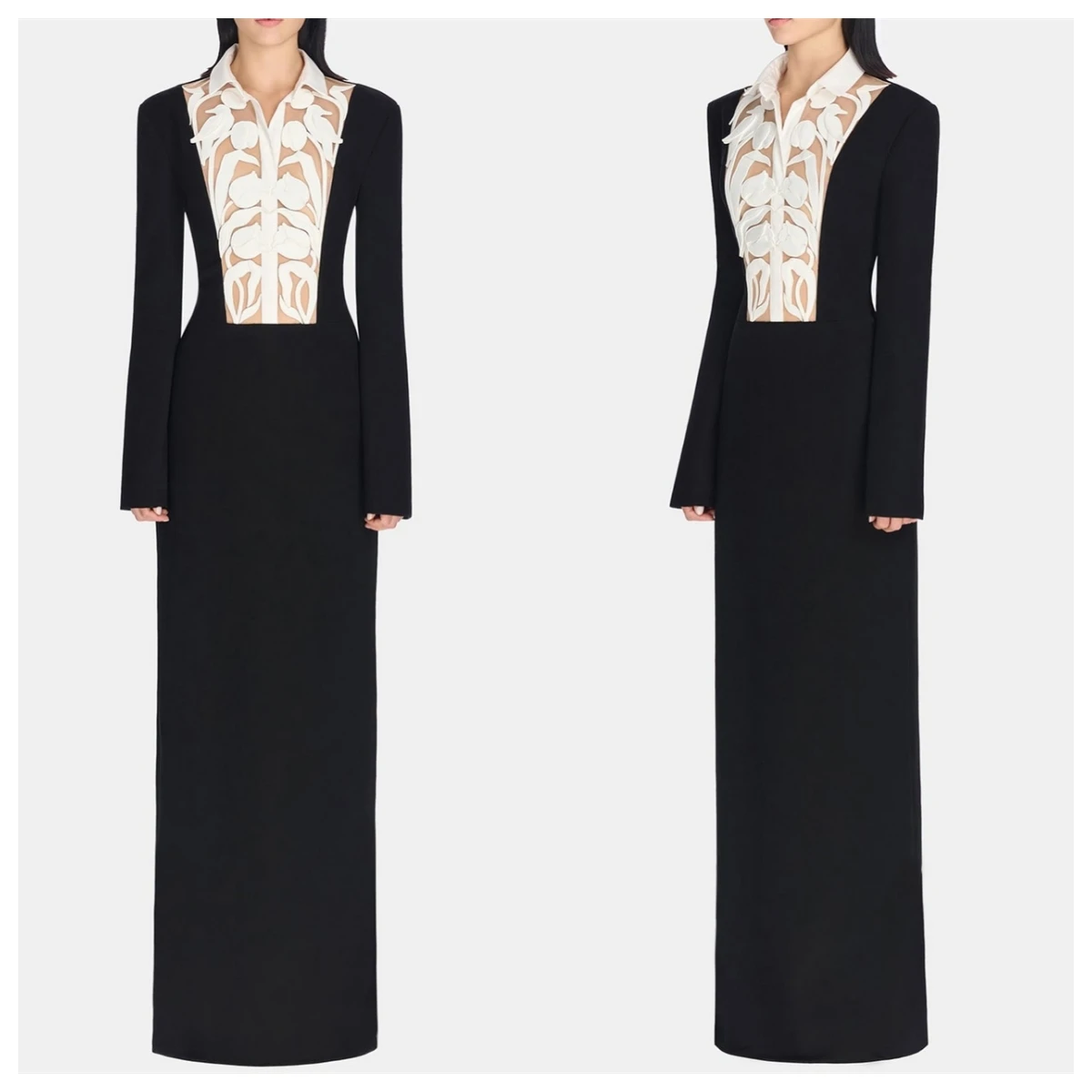 

Модное вечернее платье из черного джерси по индивидуальному заказу, платье для выпускного вечера с v-образным вырезом и длинными рукавами, Vestido De Festa, высокое качество, молния сзади