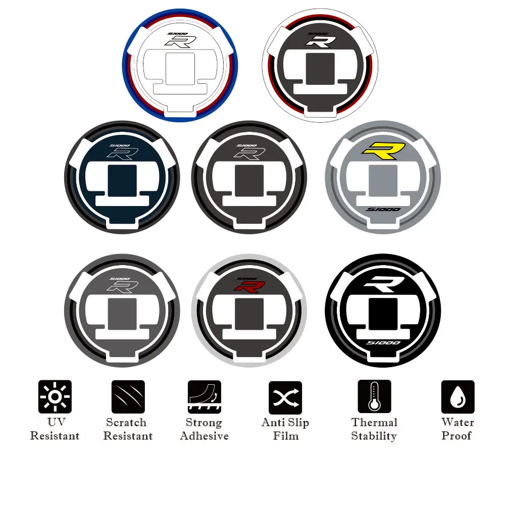 

Motorcycle Fuel gas tank cap pad anti slip sticker declas protection for BMW S 1000 R S1000R 2013-2023