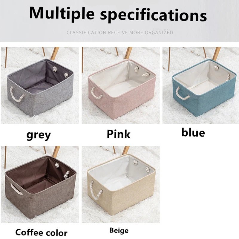 Cabinet Storage Bag Laundry Basket Cotton Linen Folding Storage Baskets Kids Toys Organizer Clothes and Sundries Storage Box