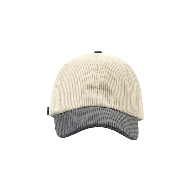 Spring and Autumn New Spliced Corduroy Baseball Caps for Men and Women Casual Versatile Couple Student Duckbill Hats Gorras