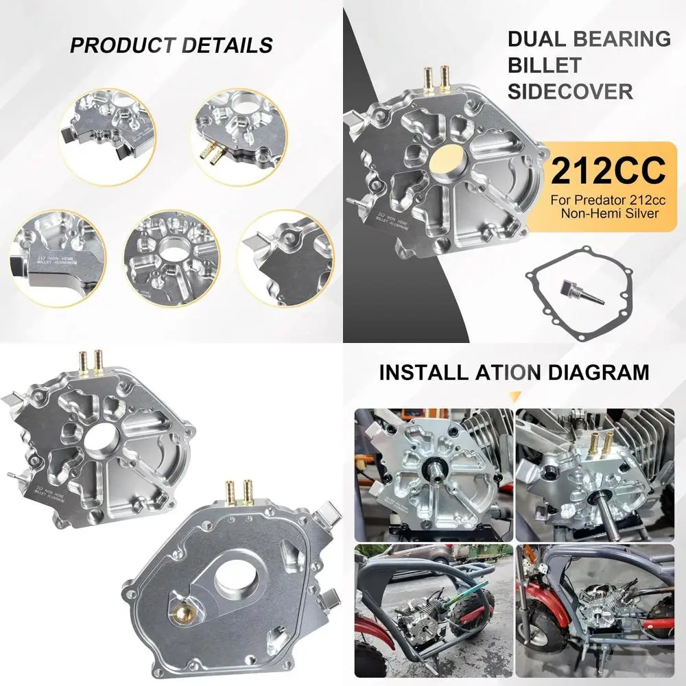 

Боковая крышка заготовки с двойным подшипником для Predator 212cc без полусеребра