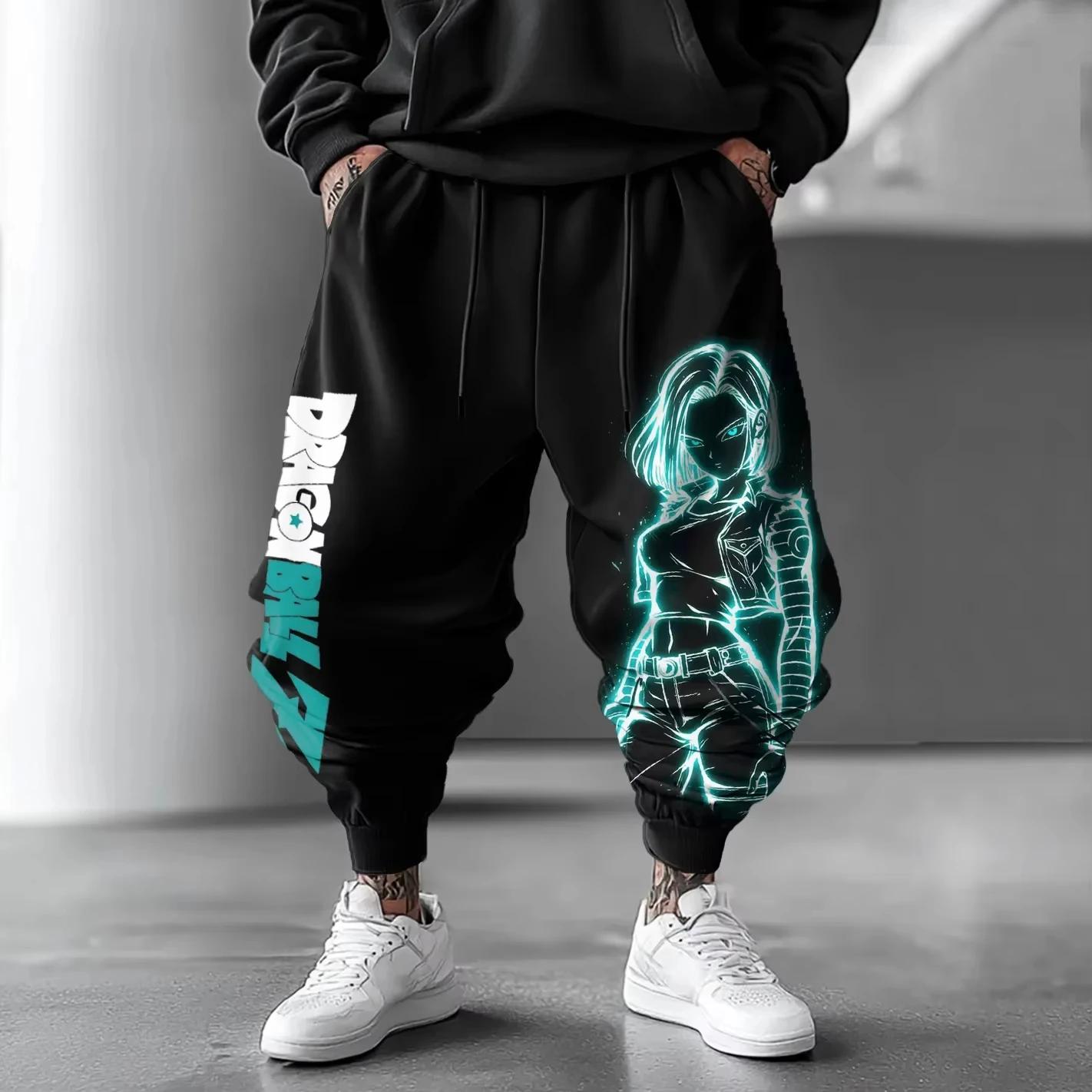 

Dragon Ball Animation 2025 летние и осенние новые спортивные штаны для мужчин и женщин, свободные американские брюки в стиле хип-хоп из чистого хлопка