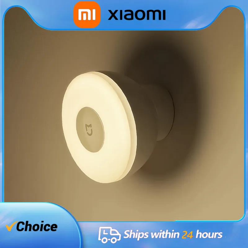 

Ночник Xiaomi Mijia 2, инфракрасный умный датчик движения, яркость с регулируемой яркостью, автоматическое освещение, прикроватная лампа для спальни