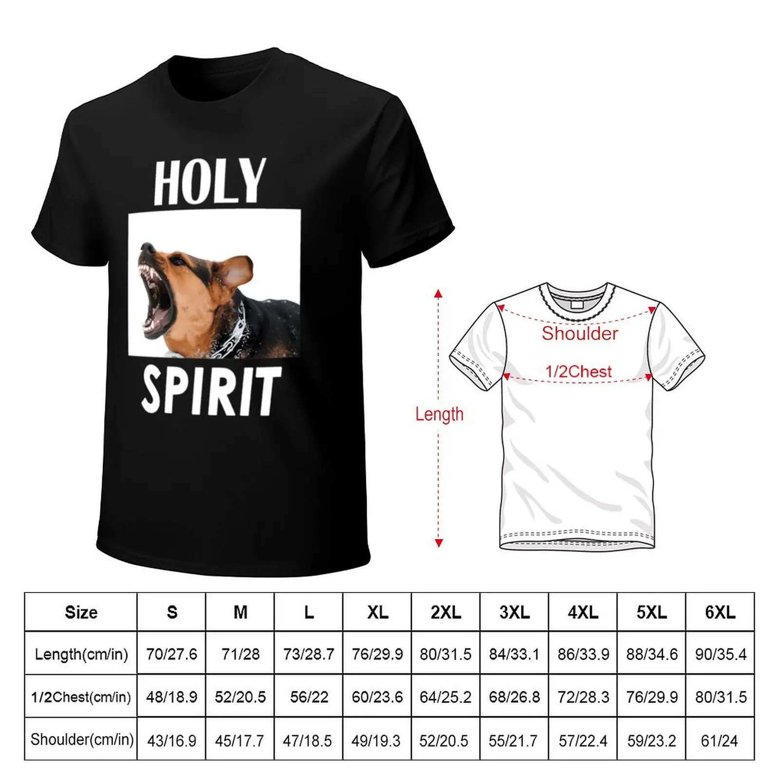 Holy Spirit dog barking T-Shirt oversized man t shirt oversizeds rapper graphic tees shirts men graphic