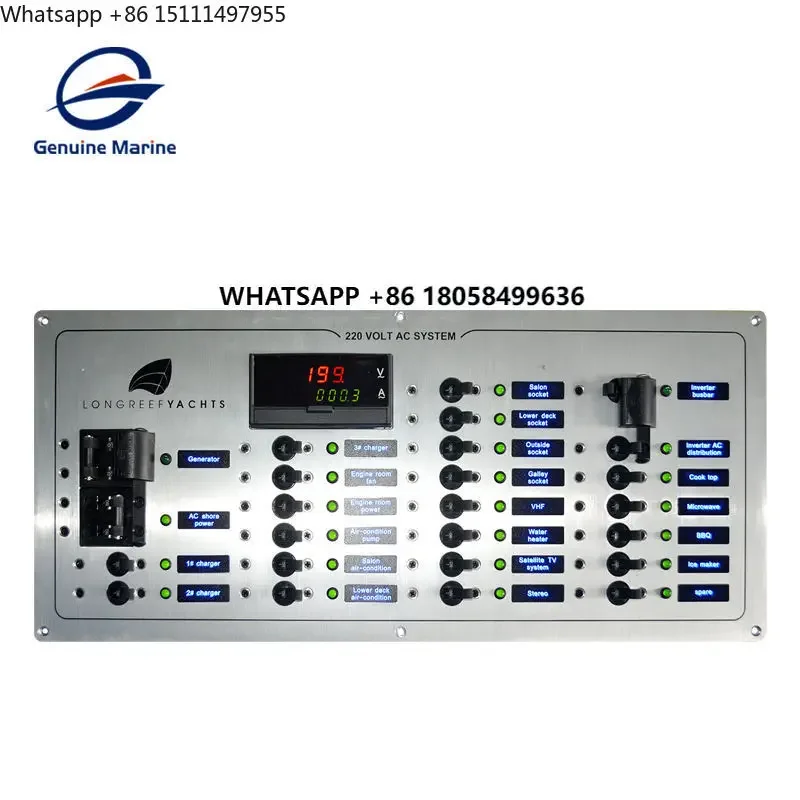 

Genuine Marine 12V/24V 0r 110V/220V Control Switch Panel Custom Marine Breaker Electrical Panel for Boat Yacht Caravan
