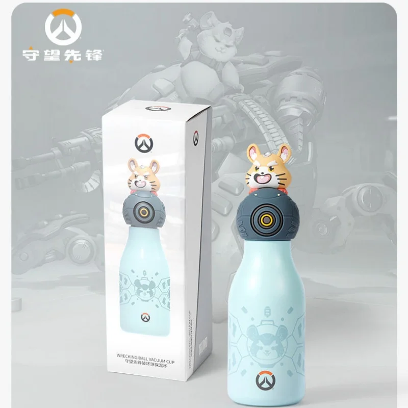 Official Wrecking Ball Stainless Steel Insulated Tumbler 350ml Silicone 3D Figure Removable Cup Lid Non‑Slip Bottom Water Bottle