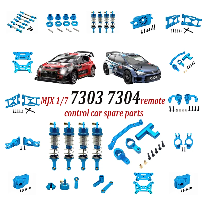 

MJX Metal Upgraded 7304 7303 1/7 Citroën C5 WRC RC Car Rear Cup Race Accessories, Front Steering Cup, Motor Gearbox Cover