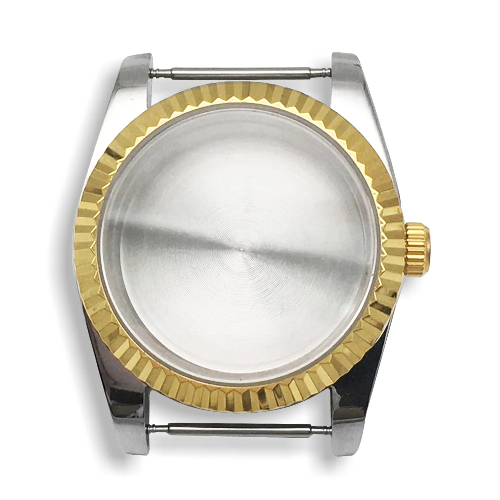 Boîtier de montre pour hommes, 36mm, verre saphir, adapté aux boîtiers de mouvement NH35, pièce de réparation de Bracelet de montre