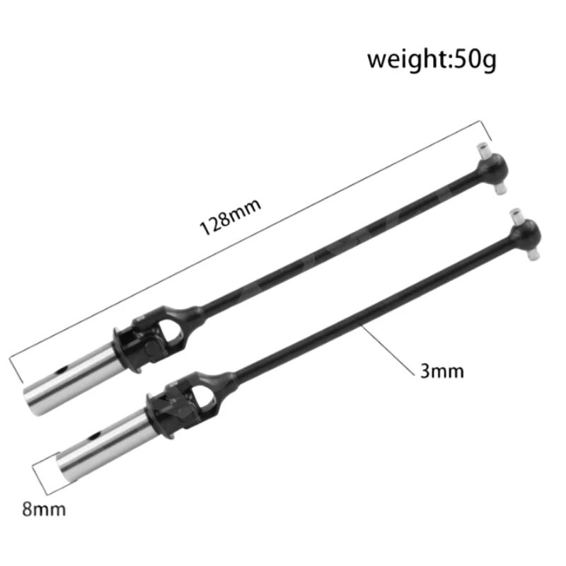 2pcs Metal Front Rear Universal Joint Drive Shaft CVD E2218 E2219 for 1:8 Mugen Seiki MBX8/MBX7R/7 RC Cars Parts Accessories
