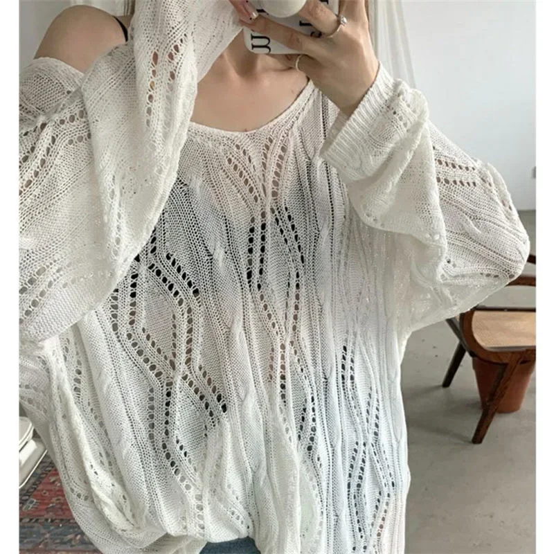 Lässiges, locker gestricktes, kurzärmliges Revers-Oberteil, Hosen-Set, 2025, Damen-Sommerurlaub, Strandmode, zweiteiliger Badeanzug, Cover-Up-Outfit