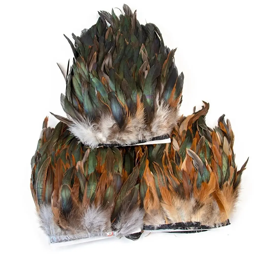 1 Meter Wedding Party Natural Turkey Feathers Ribbon Tassel Sewing Decoration Feathers Trim Home Decor DIY Apparel Fabric