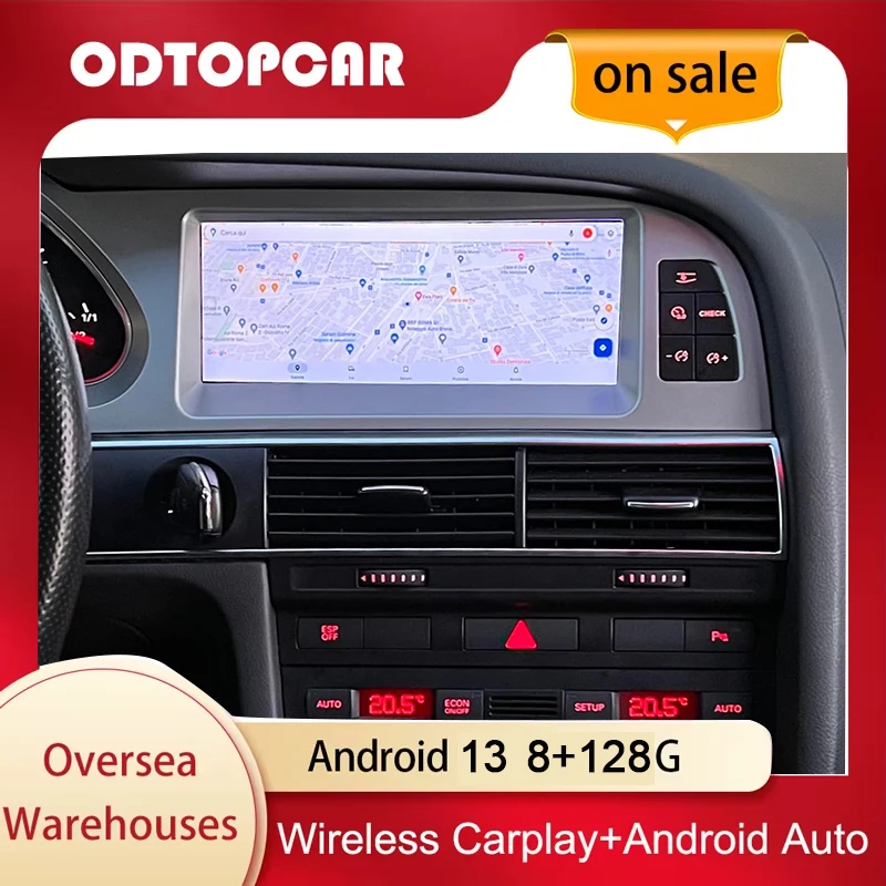 

Android Car Radio Stereo For Audi A6 2005-2012 GPS Navigation Multimedia Player Carplay Android Auto 8.8" IPS Bluetooth WIFI 4G