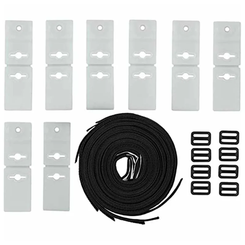 ABJO-Pool Ruler Solar Cover Reel Attachment Kit Pool Cover Tightening Straps For Inground Swimming Pools