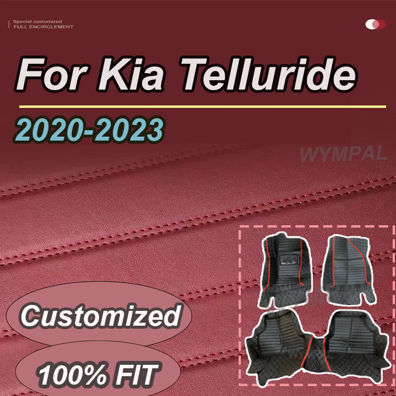

Автомобильные коврики LUXURY для Kia Telluride ON 2020 ~ 2023 7-местные водонепроницаемые защитные коврики Carpete Automotivo Автомобильные коврики Автомобильные аксессуары
