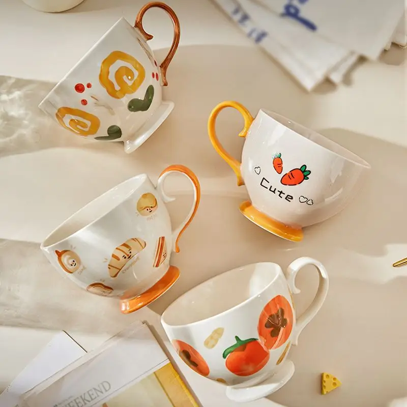 

High Aesthetic Ceramic Mug, High Temperature Resistant Large Capacity Oat Milk Cups, Exquisite Coffee Mugs, Holiday Gift Tea Cup