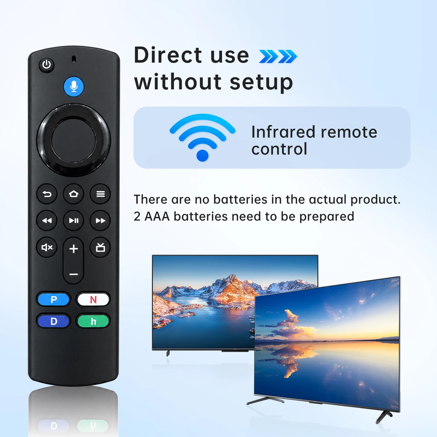 Control Remoto de Voz de Repuesto para Televisor LCD L5B83G, Compatible con Fire TV Stick Lite, Control Remoto por Voz BT, Tercera Generación de Amazon